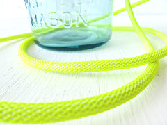 Industrial Lighting Vintage Mason Jar Pendant w/ Neon Green Yellow Cord