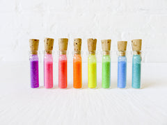 Micro Day Glo Krystal Kandy 8 Mini Vials of Neon Rainbow Glitter