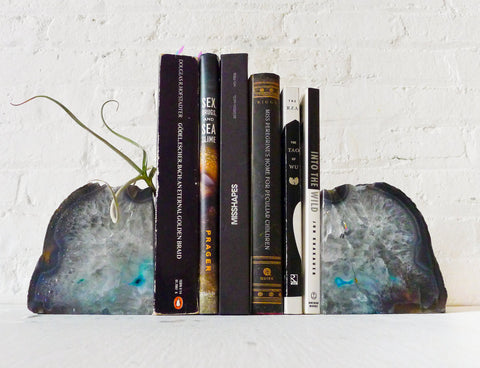 Air Plant Planetary Storm Magic Book Ends - Crystal Bookends Air Plant Garden