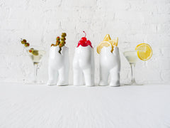 Tushiez Soiree - Holiday Cocktail Trio - Set of 3 in White or Black - 5 INCH Tushiez
