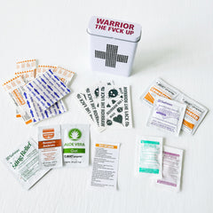 Battle Wounds Kit - Retro First Aid Tin with Warrior Temporary Tattoos