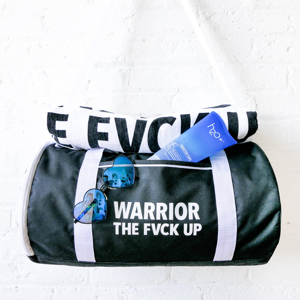 Warrior Warm Up Set - Victory Sport Duffel and Towel Set - Warrior the Fvck Up
