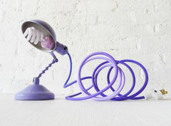 10% SALE Vintage Lavender Lamp with Purple Ombre Color Cloth Textile Cord
