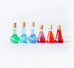 Mad Scientifical Chemistry Colorful Science Beaker with Raw Quartz Glitter