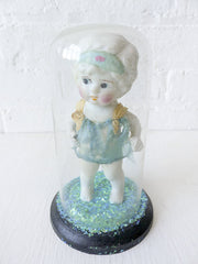 15% SALE Vintage Doll Encased in Glass Dome Ozma Emerald Return to Oz