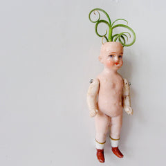 Air Plant Boy Authentic Antique German Bisque Doll Magnet