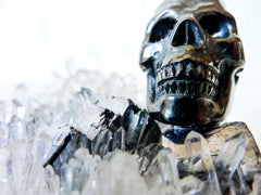 Dead Pirate Obsidian Skull Matrix Quartz Island