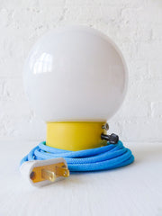 20% SALE Clockwork Orange Retro Table Lamp with Blue Textile Cord