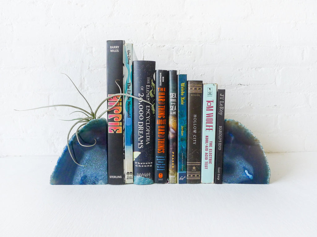 30% SALE Air Plant Pluto Blue Planetary Storm Book Ends