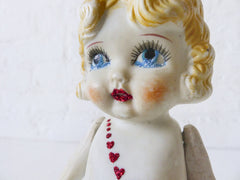 Little Miss Heart Wave - Vintage Japanese Bisque Doll