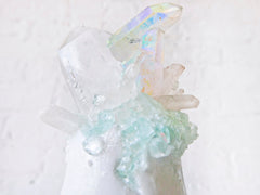 White Aurora Wonder - First Edition Tushiez Crystal Cluster